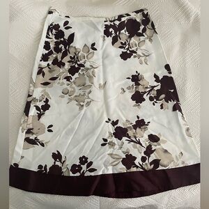 A line floral skirt